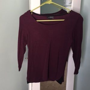 3/4 sleeve light weight purple sweater